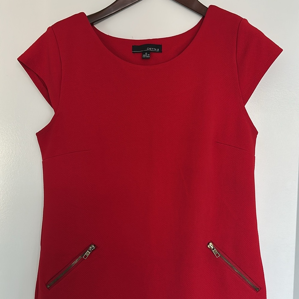 Chetta B Red Cap Sleeve Dress